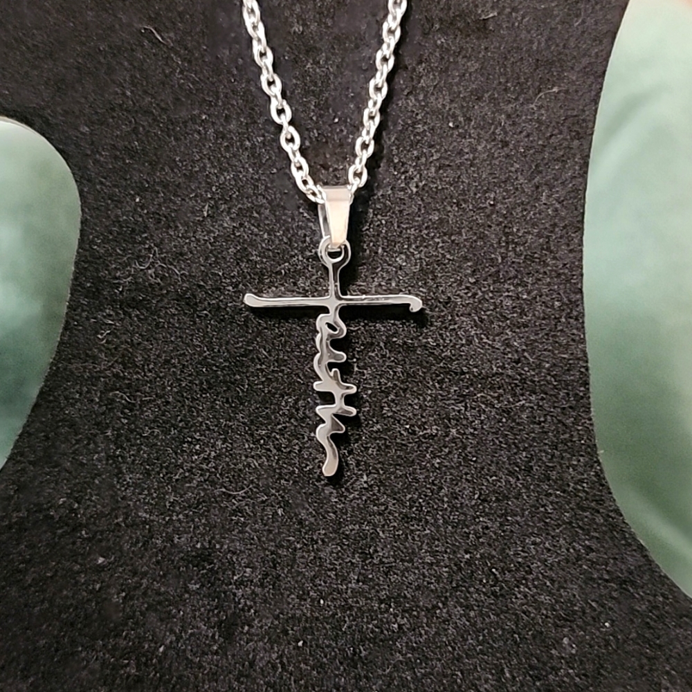 Stainless Steel Faith Necklace